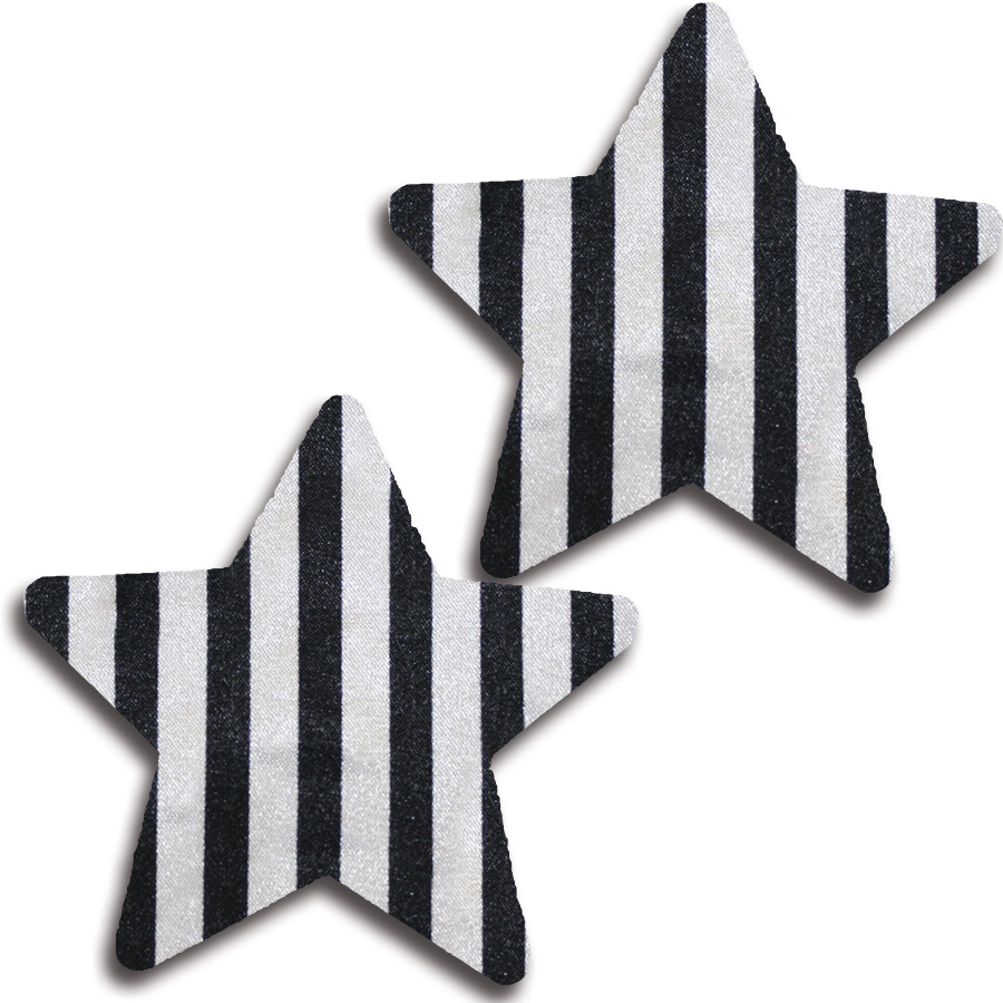 Stripes Stars Pasties-31527 Black-White
