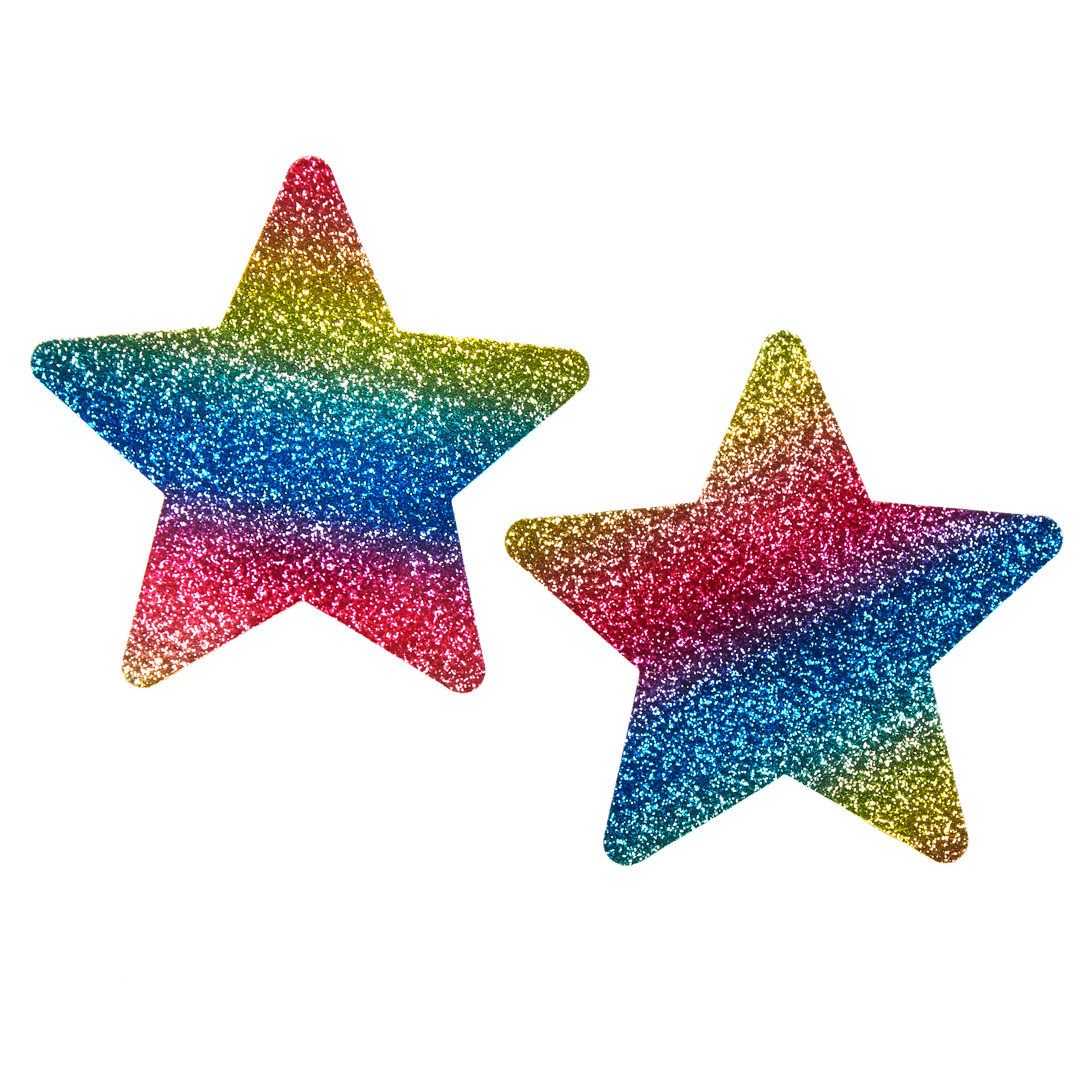 Rainbow Glitter Stars Pasties - 31541 Rainbow - Click Image to Close