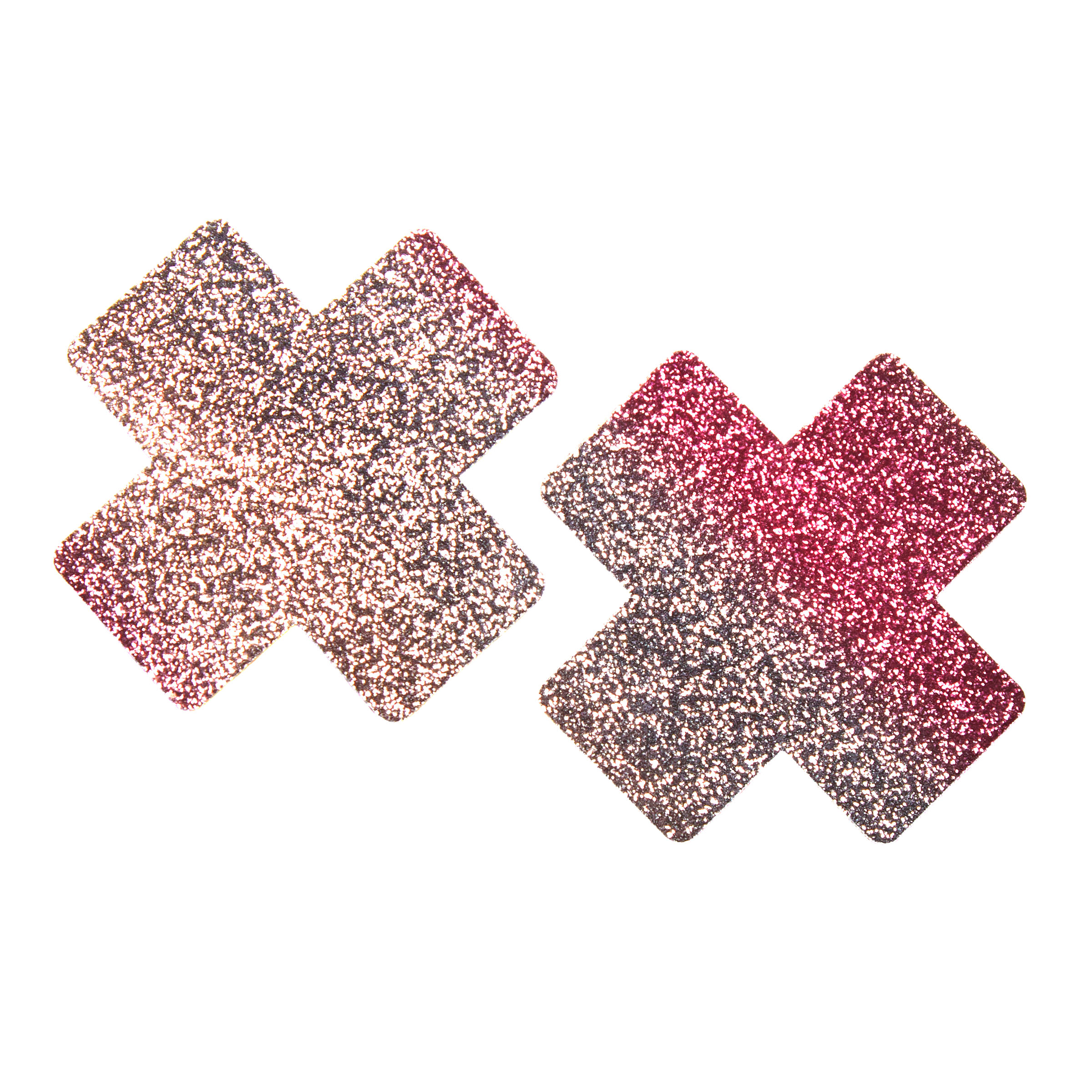Ombre Cross Pasties - 31542 Pink-Silver - Click Image to Close