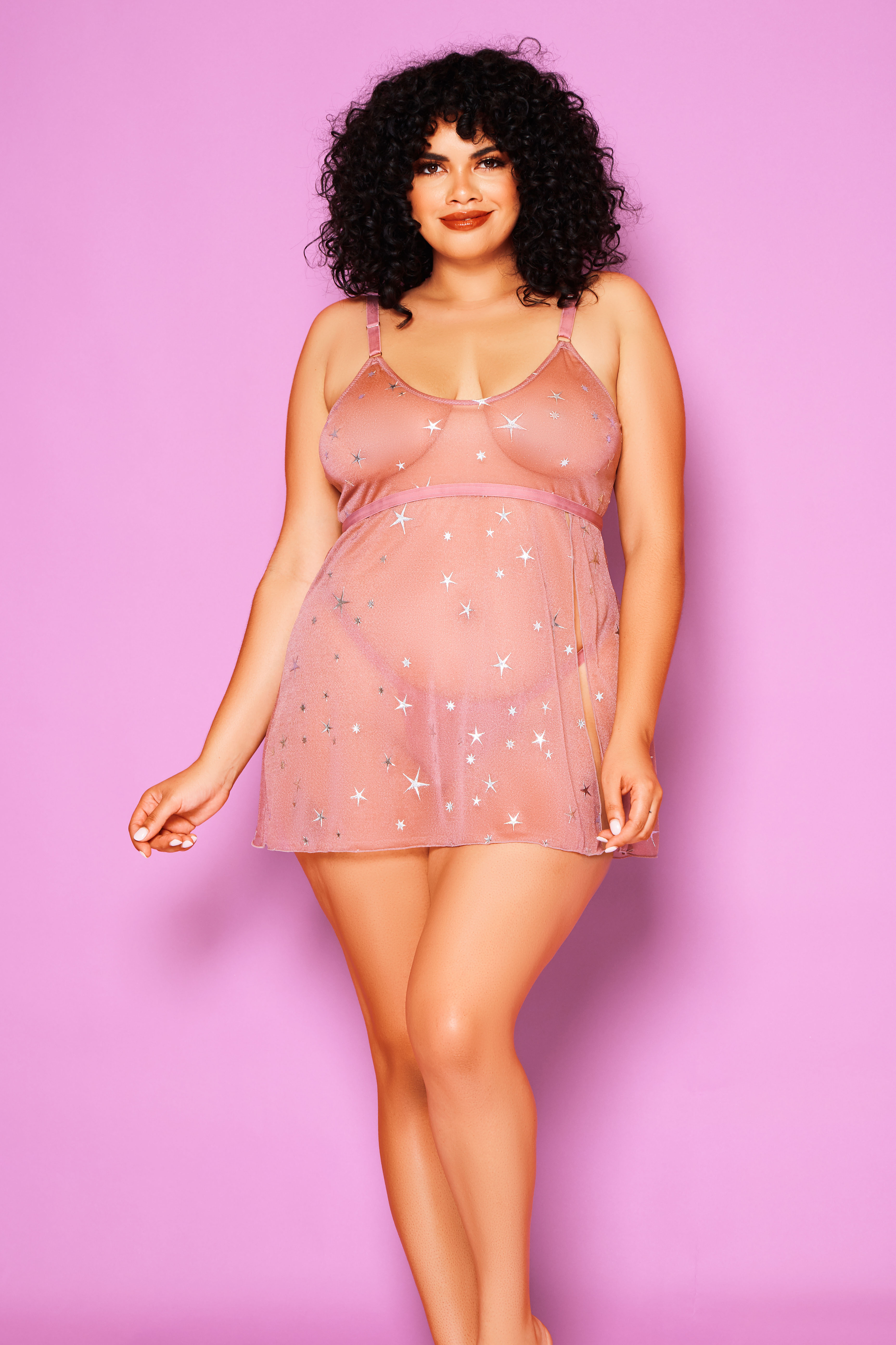 Starry Eyed Babydoll - 33018X Pink - Click Image to Close