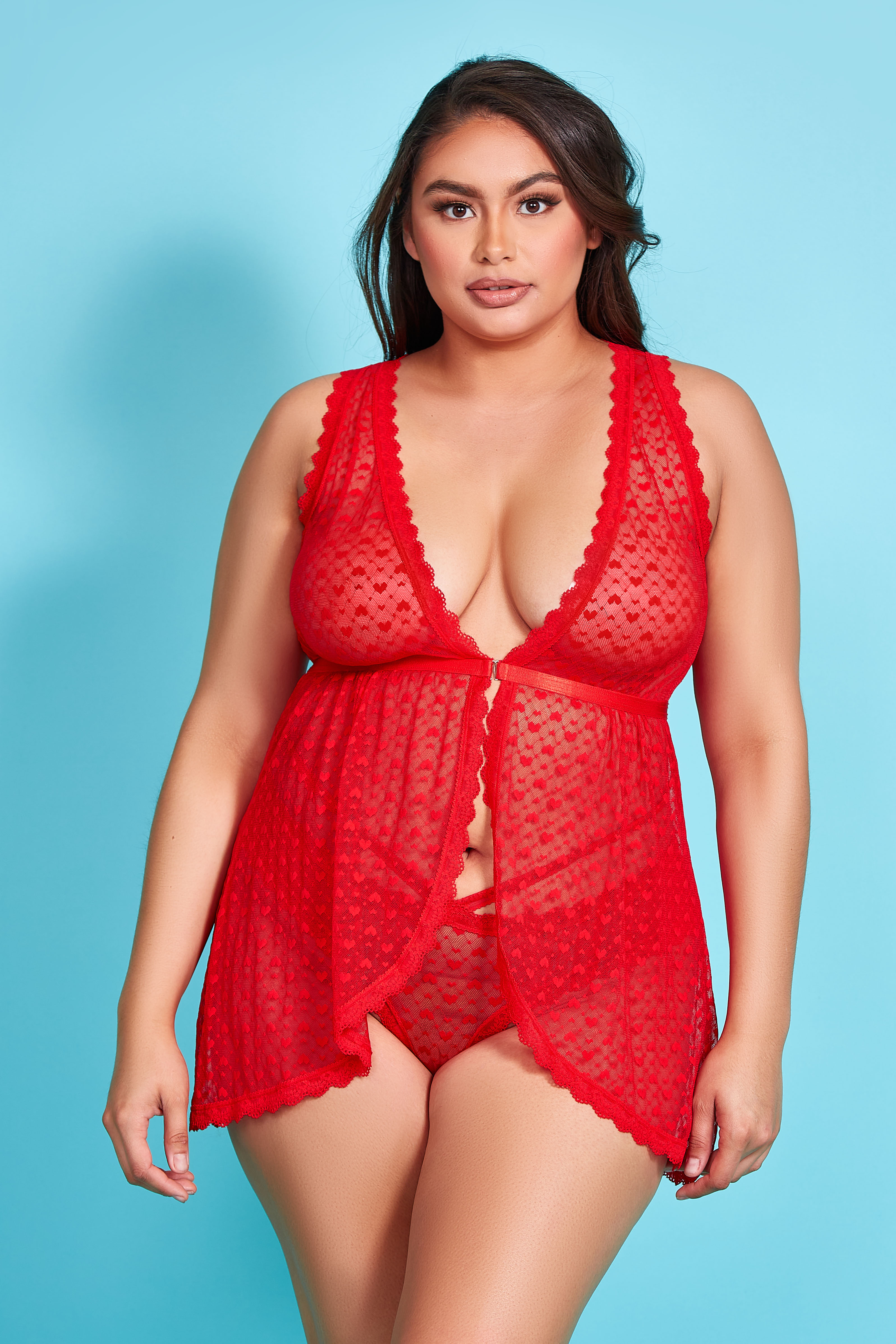 After Your Heart Babydoll - 33031X Red