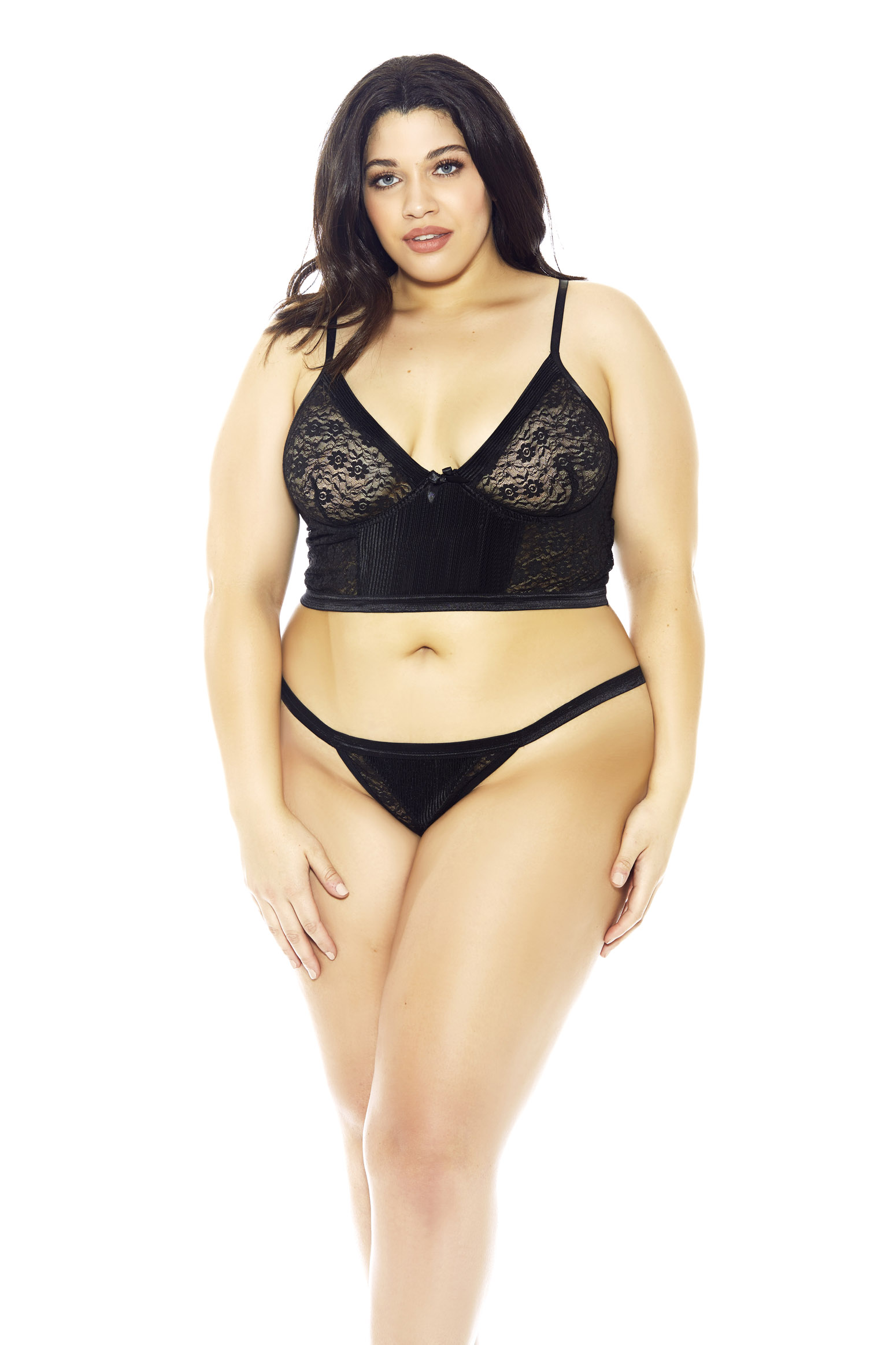 Velvetine Bra Set - 34050X Black