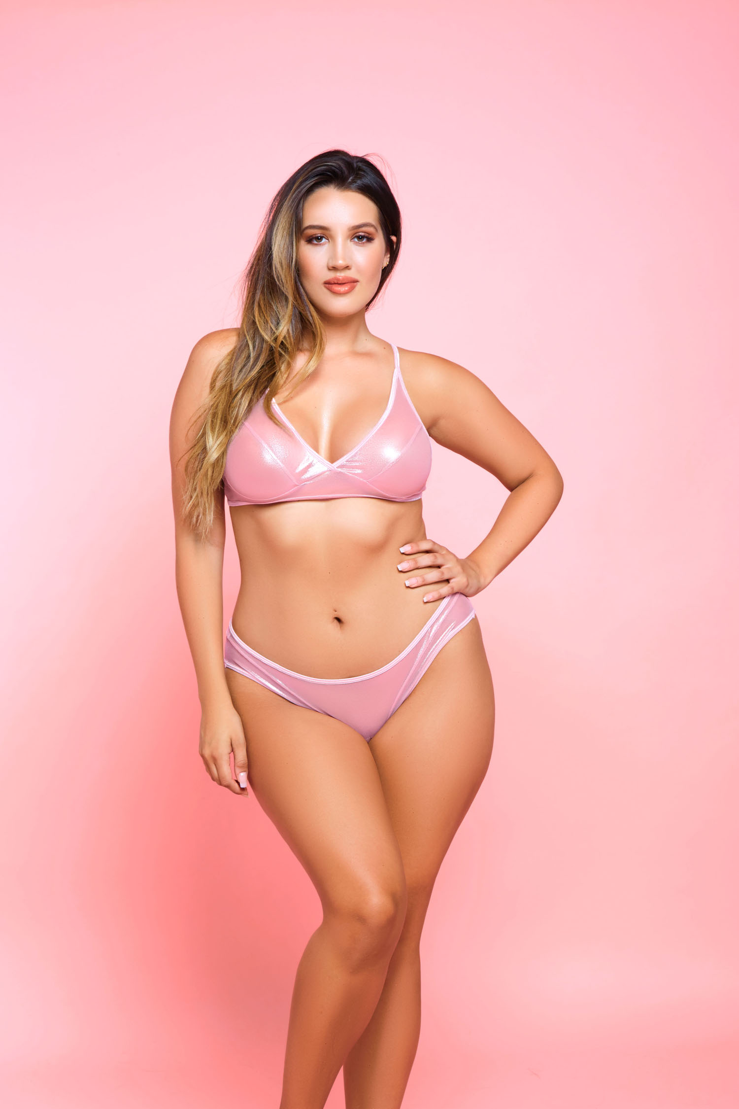 Unicorn Skin Bra Set - 34069X Pink