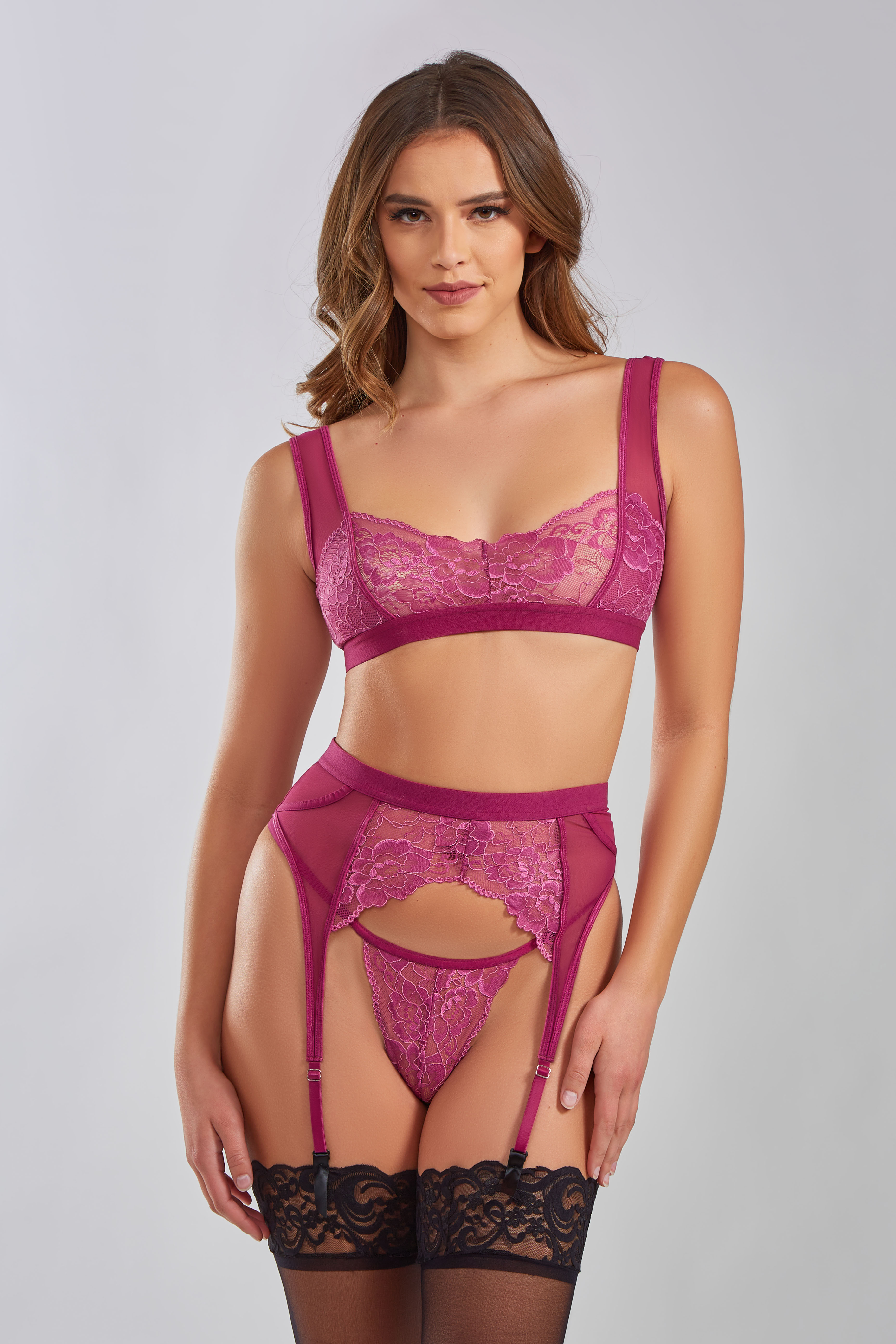 Quinn 3pcs Bra Set - 77060 Wine