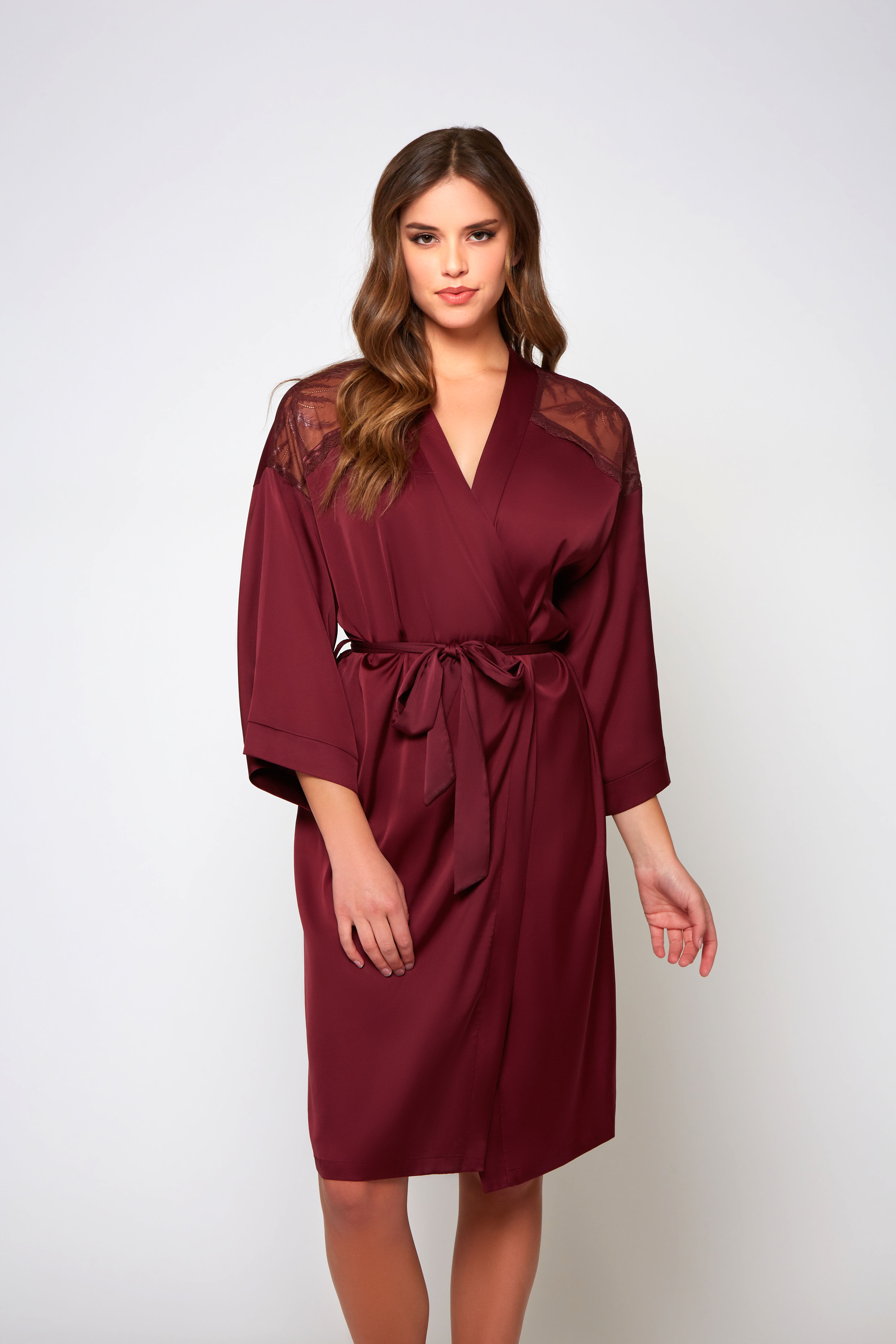 Burgundy Forest Robe - 78048 Burgundy - Click Image to Close