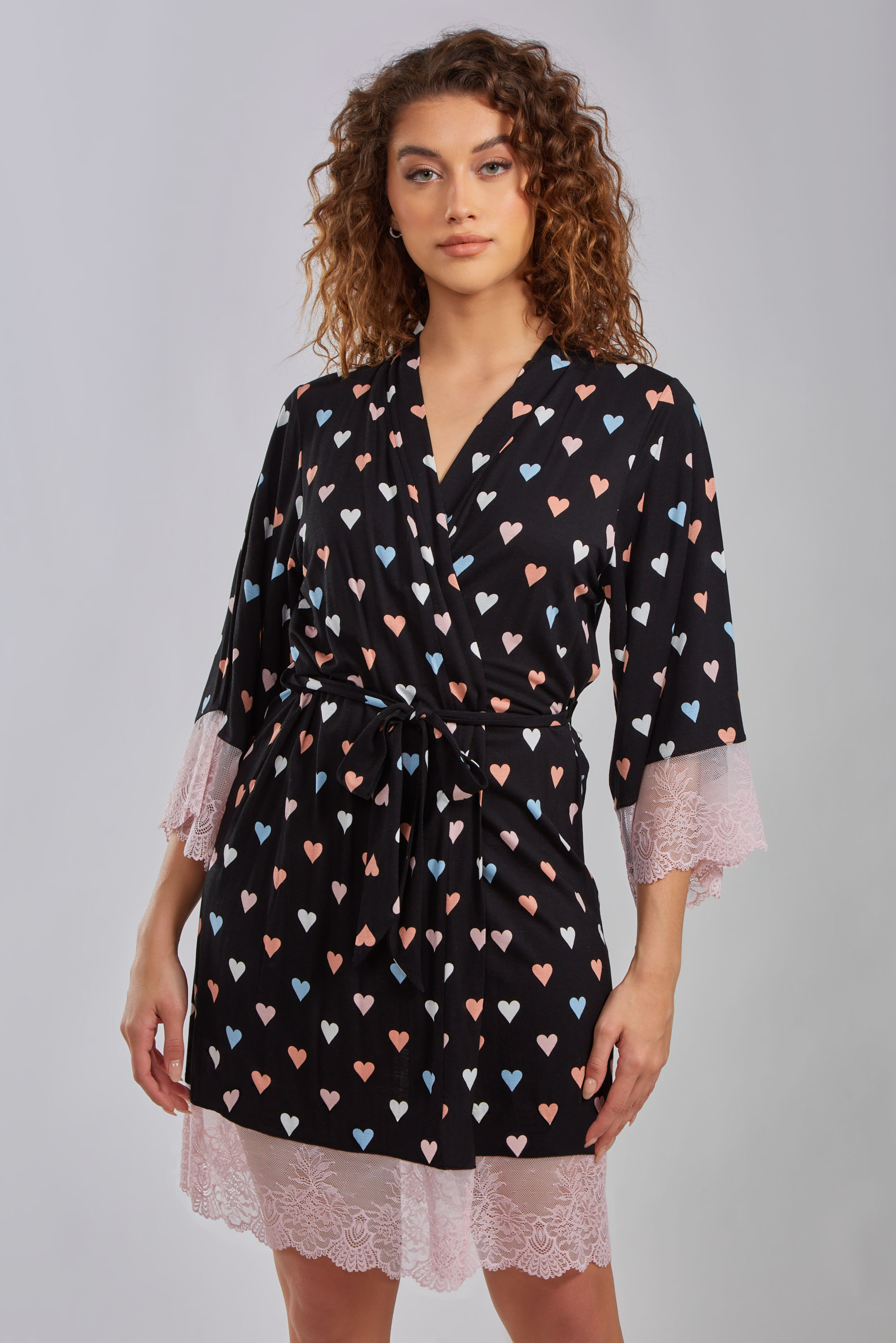 Aimee Robe - 78261 Pink-Black - Click Image to Close