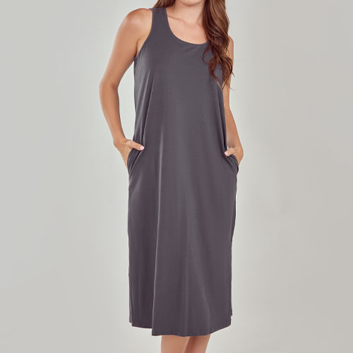 Ivy Sleeveless Sleepshirt - 78357X Charcoal