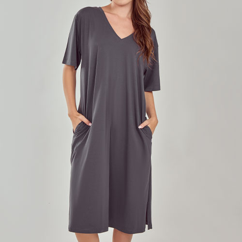 Ivy Long Sleepshirt - 78358 Charcoal