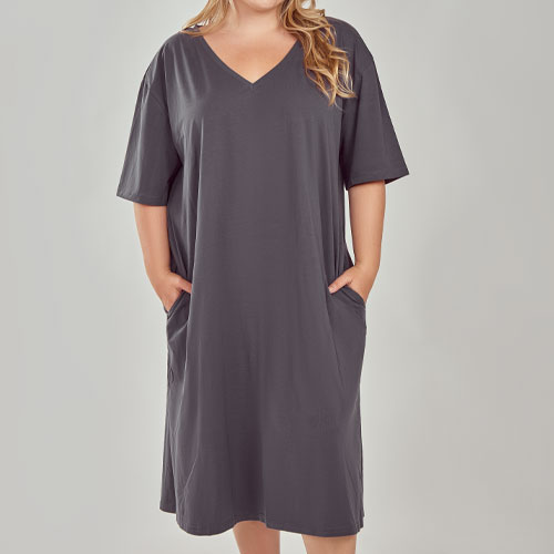 Ivy Long Sleepshirt - 78358X Charcoal