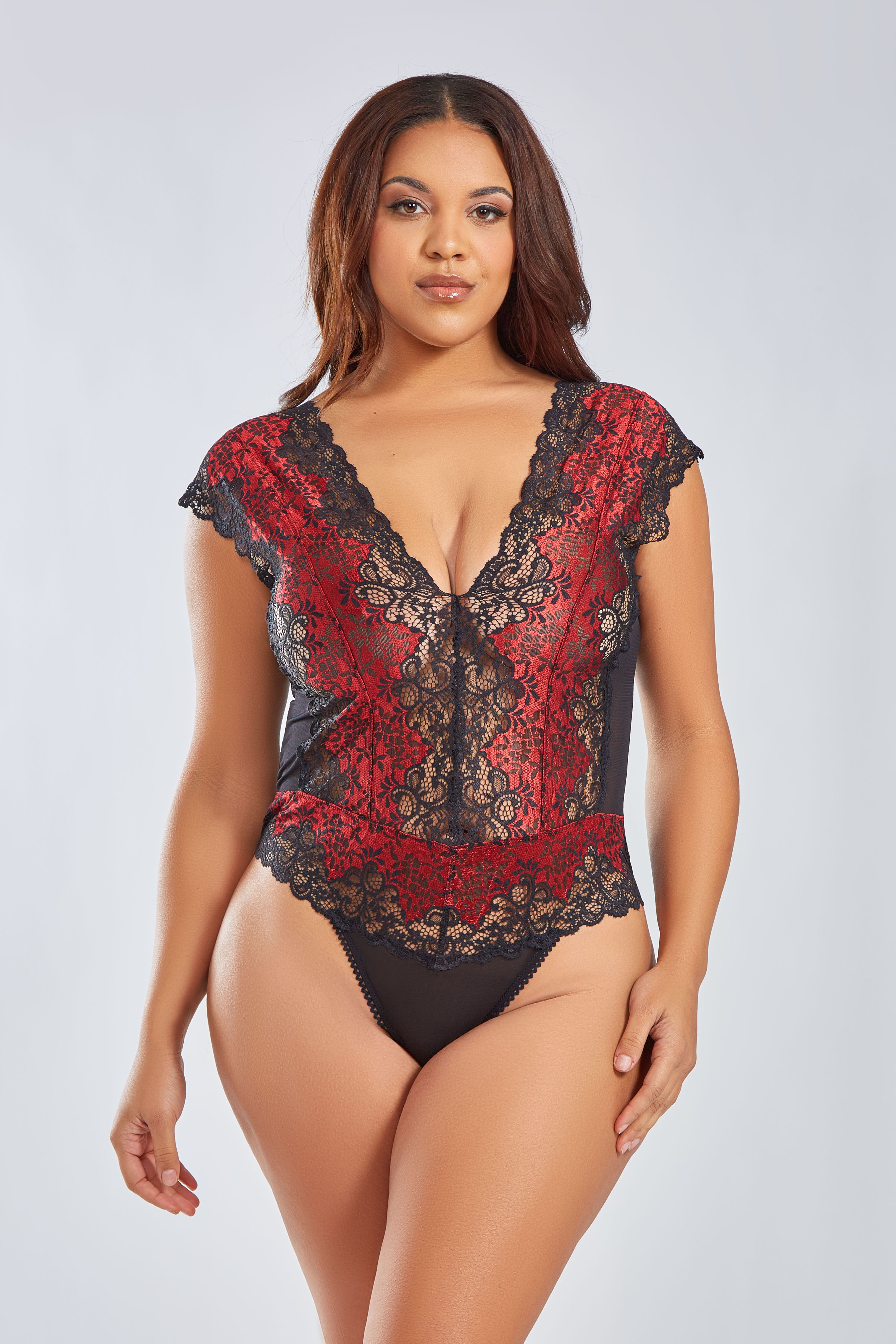 Natalia Teddy - 85002X Black-Red - Click Image to Close