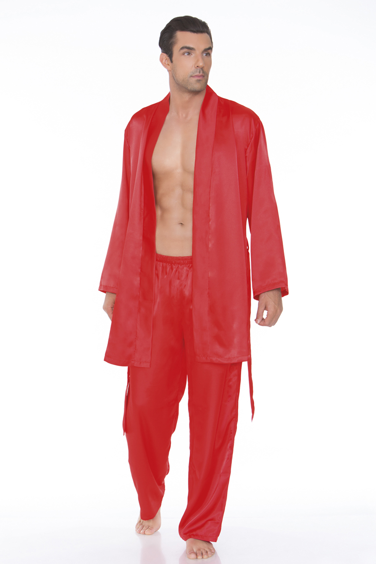 Men’s Satin Robe with Matching Sash - 8800